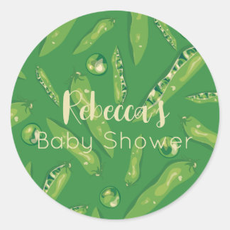 Rond Sticker pour baby shower de pois doux