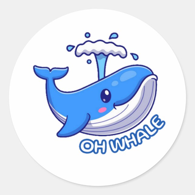 Rond Sticker pour baleine (Devant)