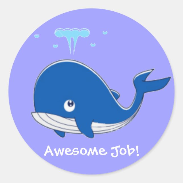 Rond Sticker pour baleine (Devant)