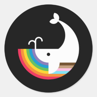 Rond Sticker pour baleine de Pride NB