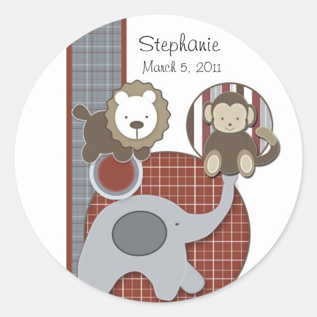 Rond Sticker pour bébé de la campagne (Devant)