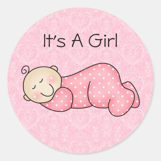 Rond Sticker pour bébé dormant (Devant)