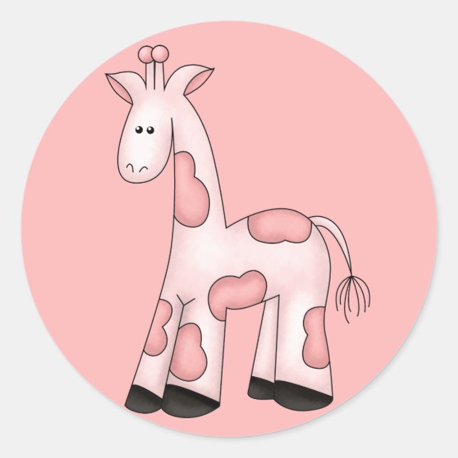 Rond Sticker pour bébé Giraffe (Devant)