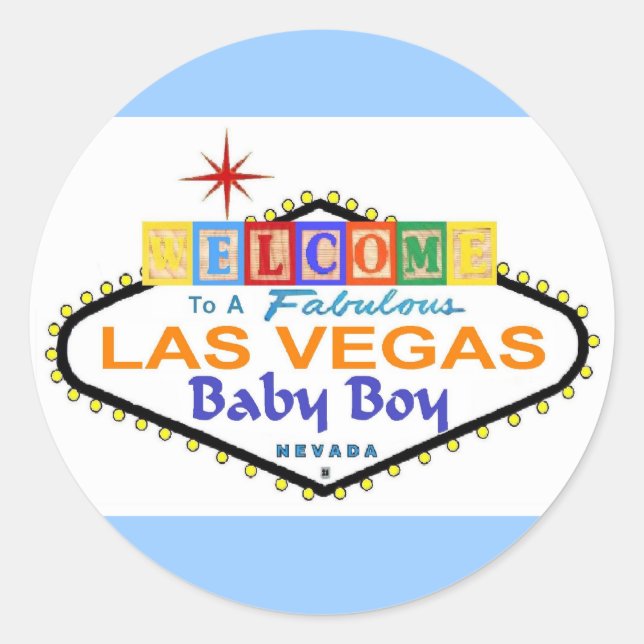 Rond Sticker pour bébé Las Vegas (Devant)