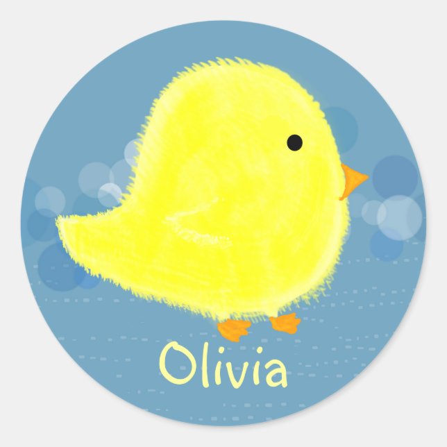 Rond Sticker pour bébé Olivia Cute (Devant)