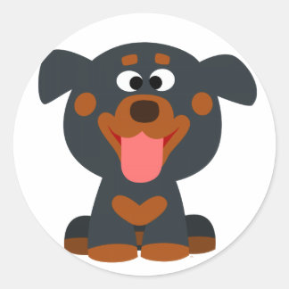 Rond Sticker pour bébé Rottweiler