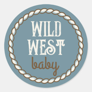 Rond Sticker pour bébé Wild West
