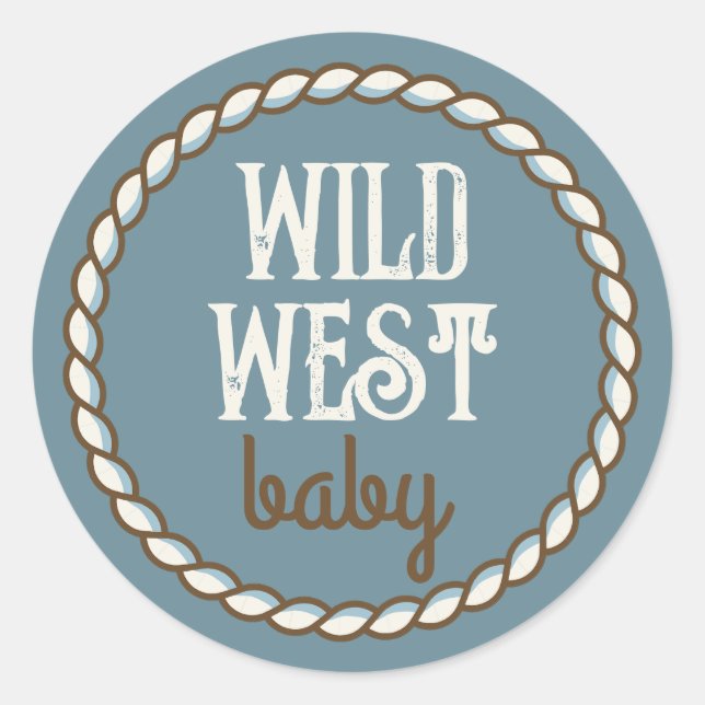 Rond Sticker pour bébé Wild West (Devant)
