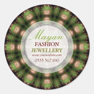 Rond Sticker pour bijoux de mode maya vert