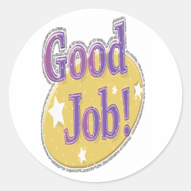 Rond Sticker pour bon emploi (Devant)