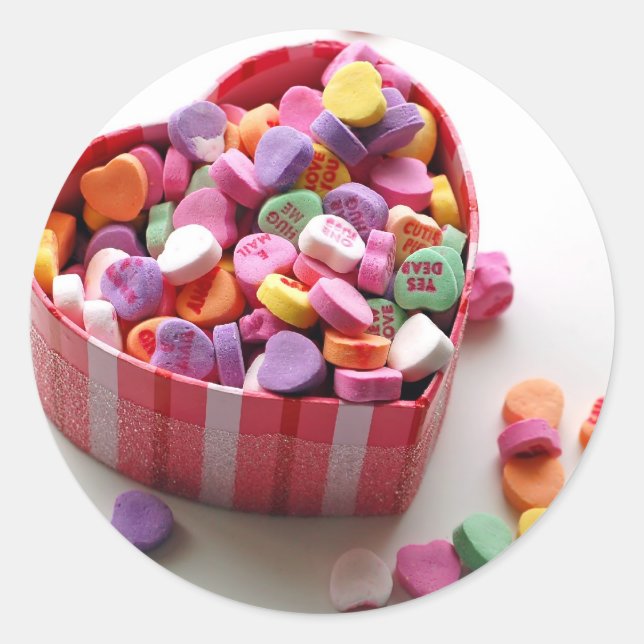 Rond Sticker pour bonbons amoureux (Devant)