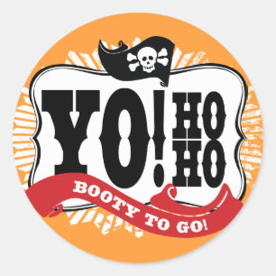Rond Sticker pour bottes en pirate pour sacs ou cadeaux