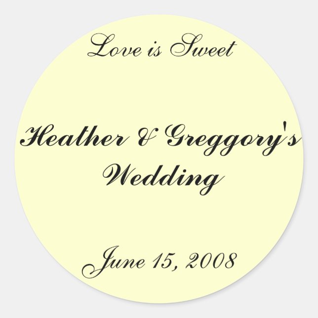 Rond Sticker pour buffet de bonbons (Devant)