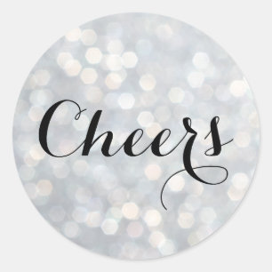 Rond Sticker pour bulles de champagne en argent