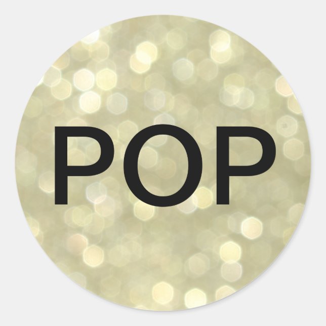 Rond Sticker pour bulles de champagne POP (Devant)