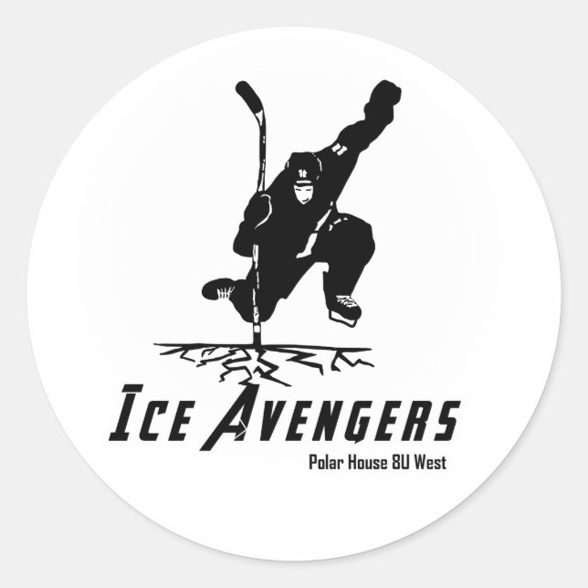 Rond Sticker pour casque/bouteille d'eau IceAvengers (Devant)