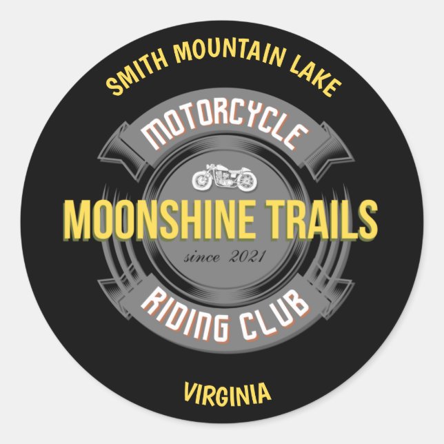 Rond Sticker pour casque MTMRC - 3" Moonshine Trails MR (Devant)