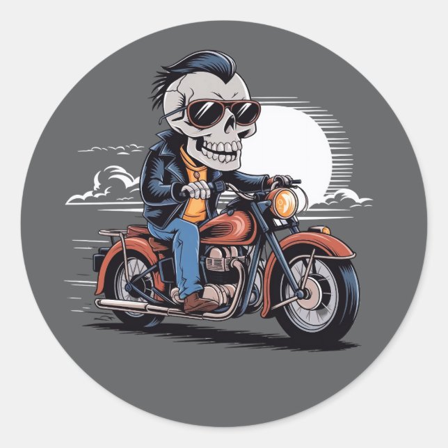 Rond Sticker pour cavalier moto (Devant)