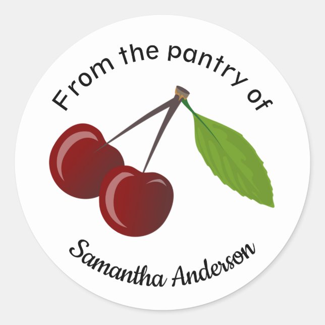 Rond Sticker pour cerises personnalisé (Devant)
