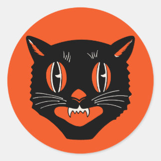 Rond Sticker pour chat Art déco vintage