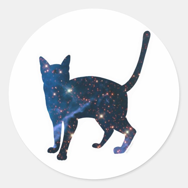 Rond Sticker pour chat Galaxy (Devant)
