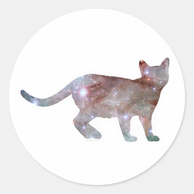 Rond Sticker pour chat Galaxy 2 (Devant)
