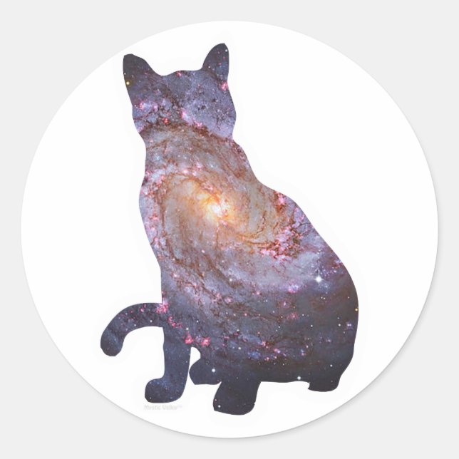 Rond Sticker pour chat Galaxy 4 (Devant)