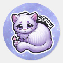 sticker pour chat mignon - désolé