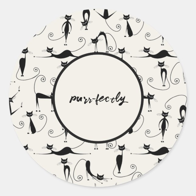 Rond Sticker pour chat personnalisé (Devant)