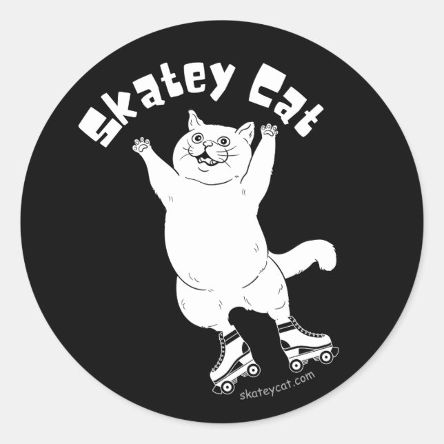 Rond Sticker pour chat Skatey (Devant)