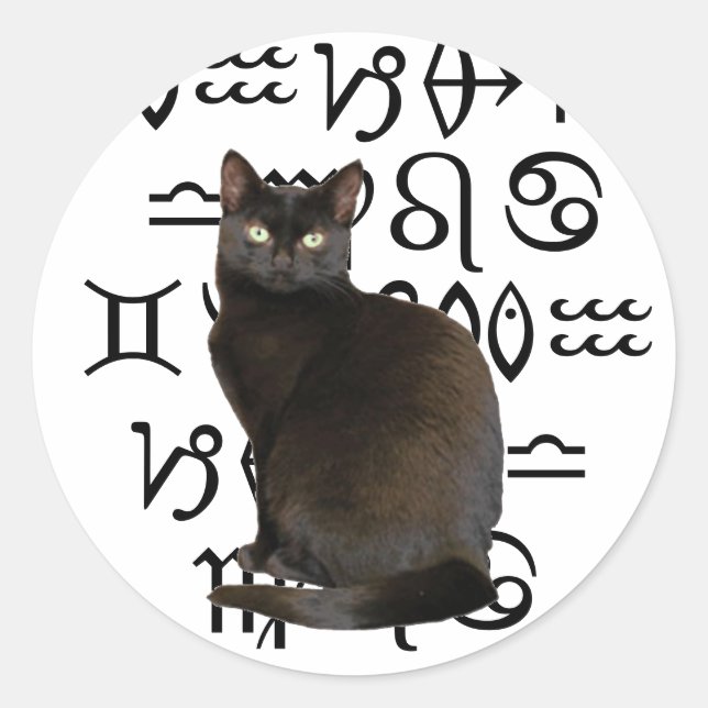 Rond Sticker pour chat Zodiac (Devant)