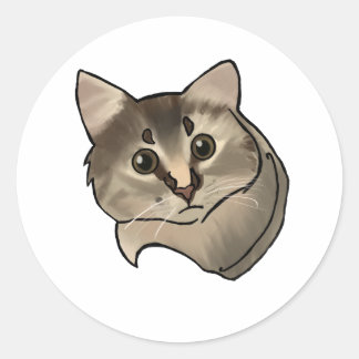 Rond Sticker pour chaton mignon Pip