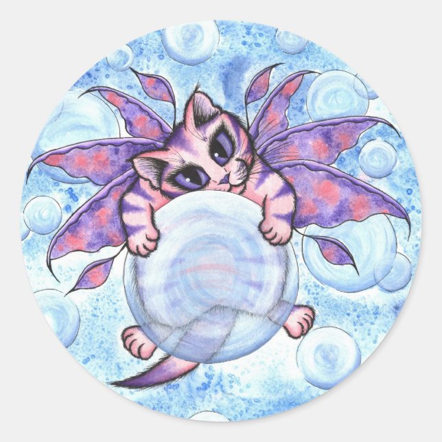 Rond Sticker pour chats de chaton à bulle (Devant)