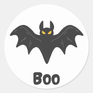 Rond Sticker pour chauve-souris d'Halloween