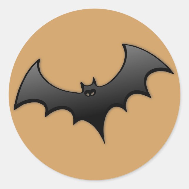Rond Sticker pour chauve-souris orange (Devant)