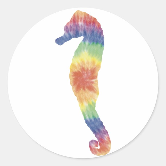 Rond Sticker pour cheval de mer Tie Dye (Devant)