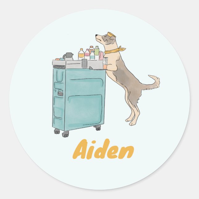 Rond Sticker pour chien (Devant)
