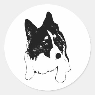 Rond Sticker pour chien à neige