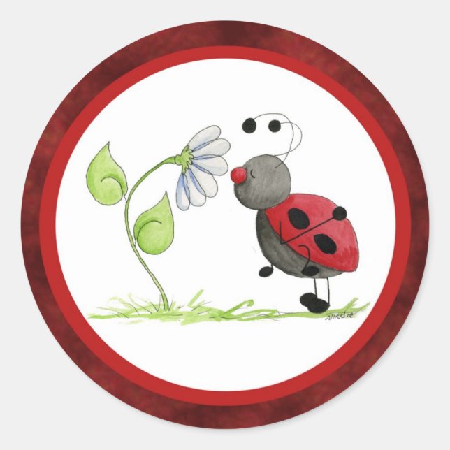 Rond Sticker pour chien Bug Ladybug (Devant)