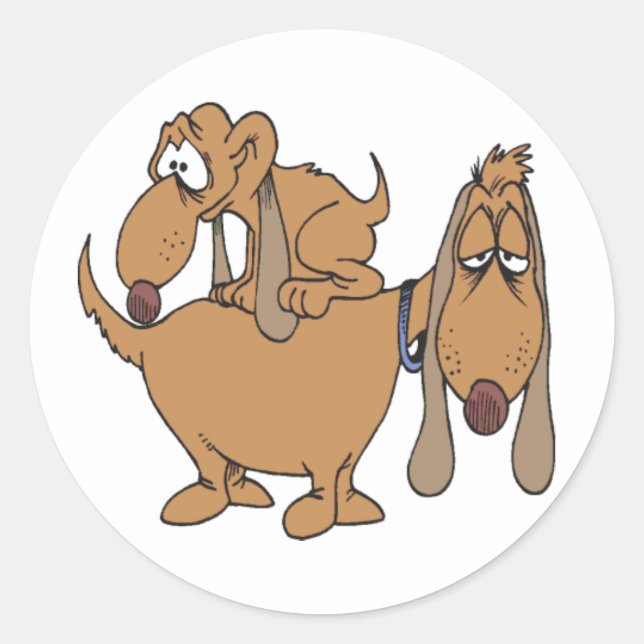 Rond Sticker pour chien pourri (Devant)