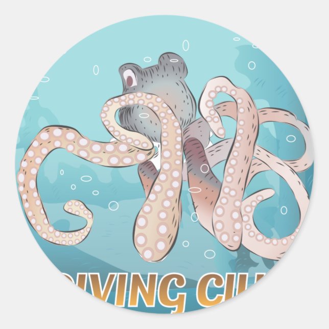 Rond Sticker pour club de plongée (Devant)