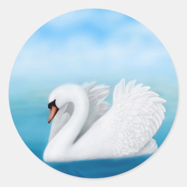 Rond Sticker pour cygne muet (Devant)