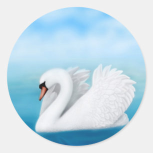 Rond Sticker pour cygne muet