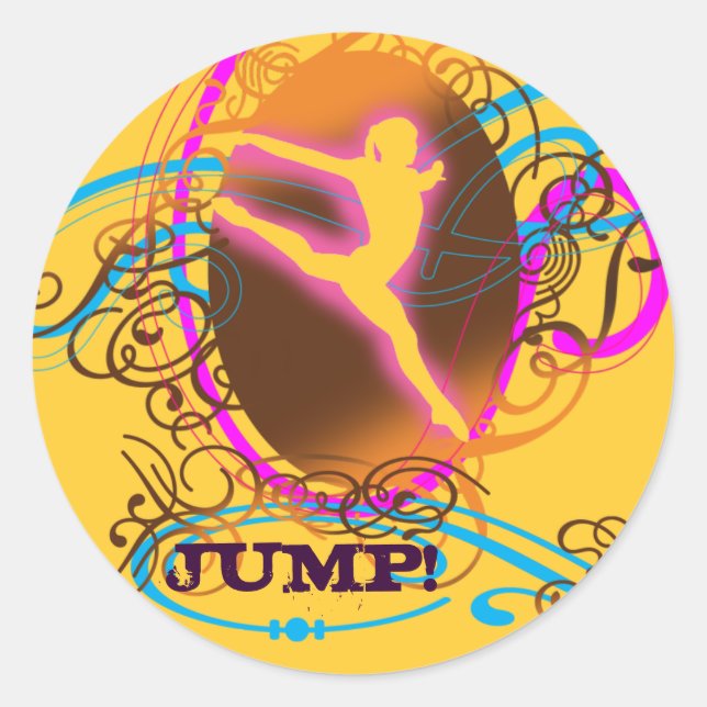 Rond Sticker pour danseur de gymnaste (Devant)
