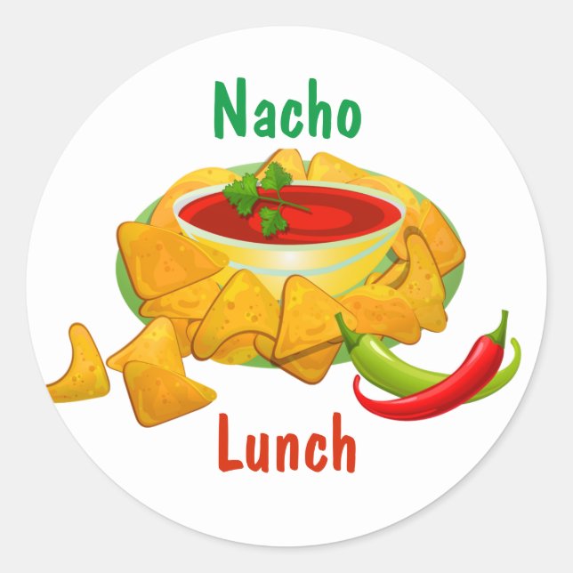 Rond Sticker pour déjeuner Nacho Pun de cuisine mexicai (Devant)