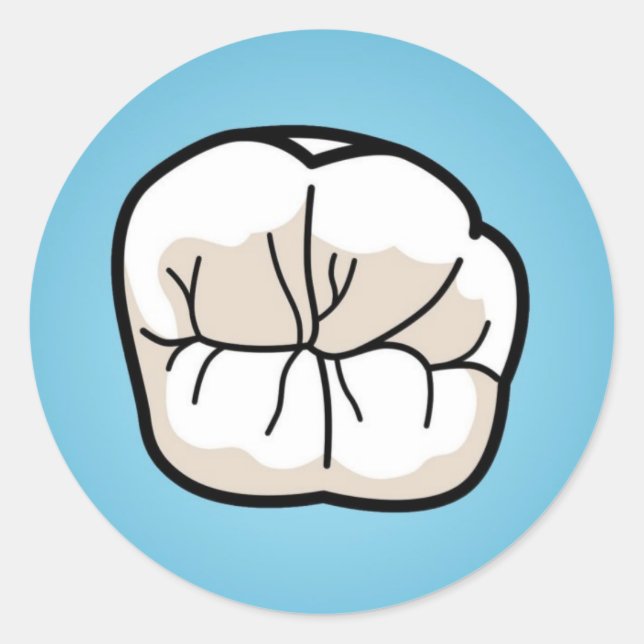 Rond Sticker pour dents [bleu] (Devant)
