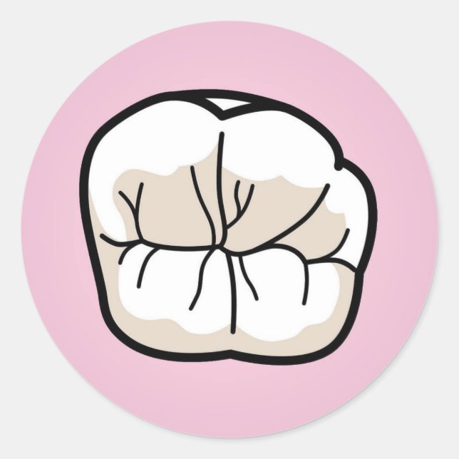 Rond Sticker pour dents [rose] (Devant)