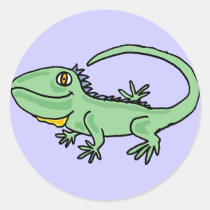 Rond Sticker pour dessin humoristique BC-Iguana