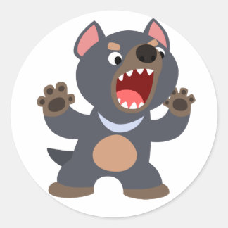 Rond Sticker pour diable Tasmanien