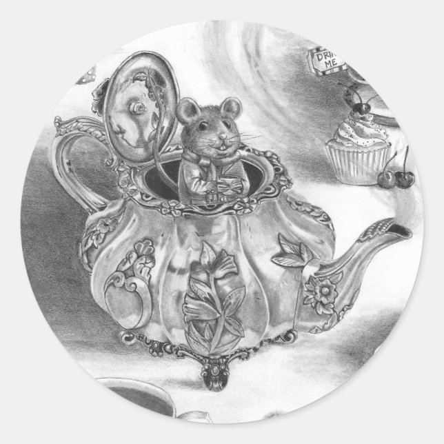 Rond Sticker pour dortoir Alice au pays des merveilles (Devant)